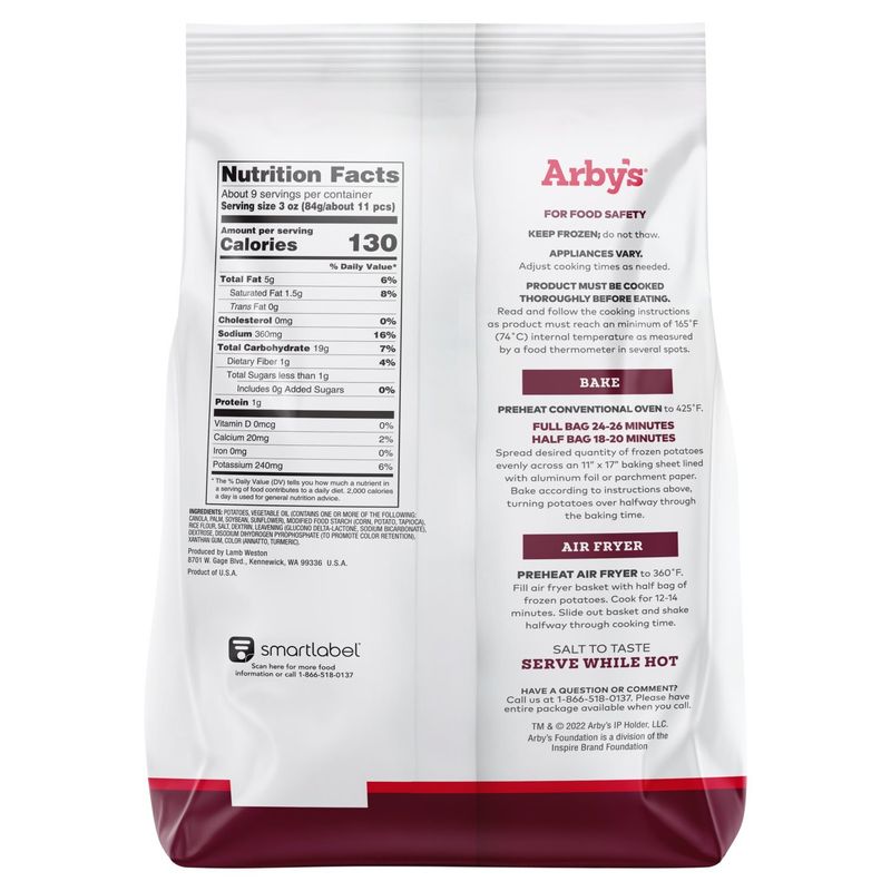 Arby's Crinkle Fries, 26 oz