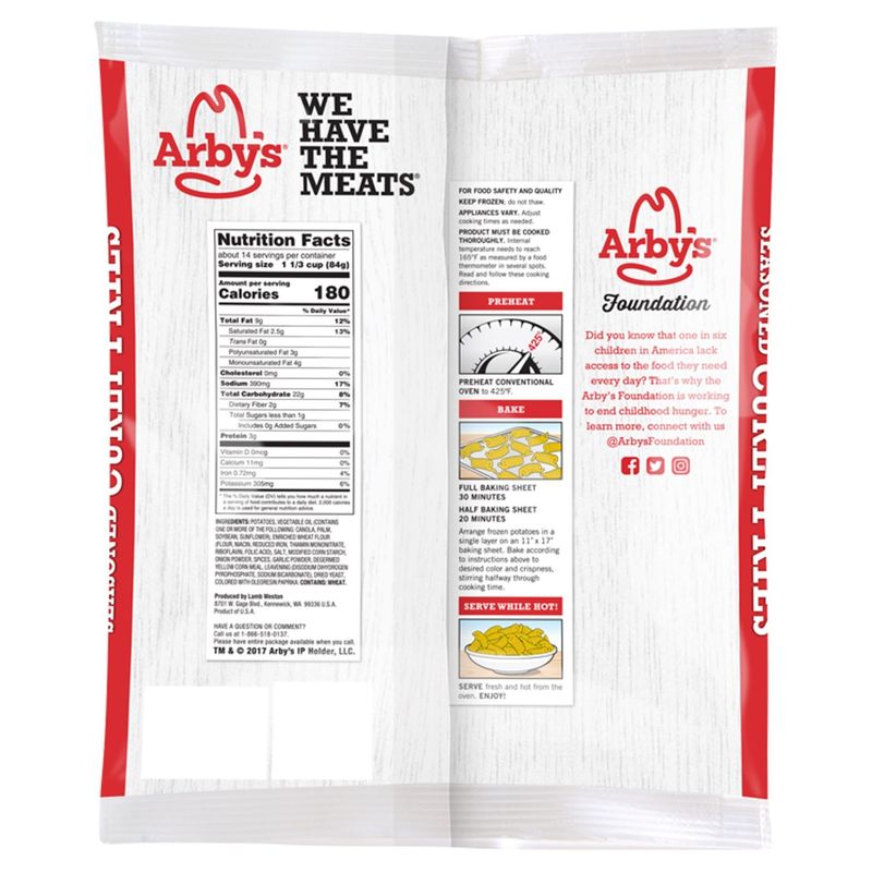 Arby's Seasoned Curly Fries, 40 oz