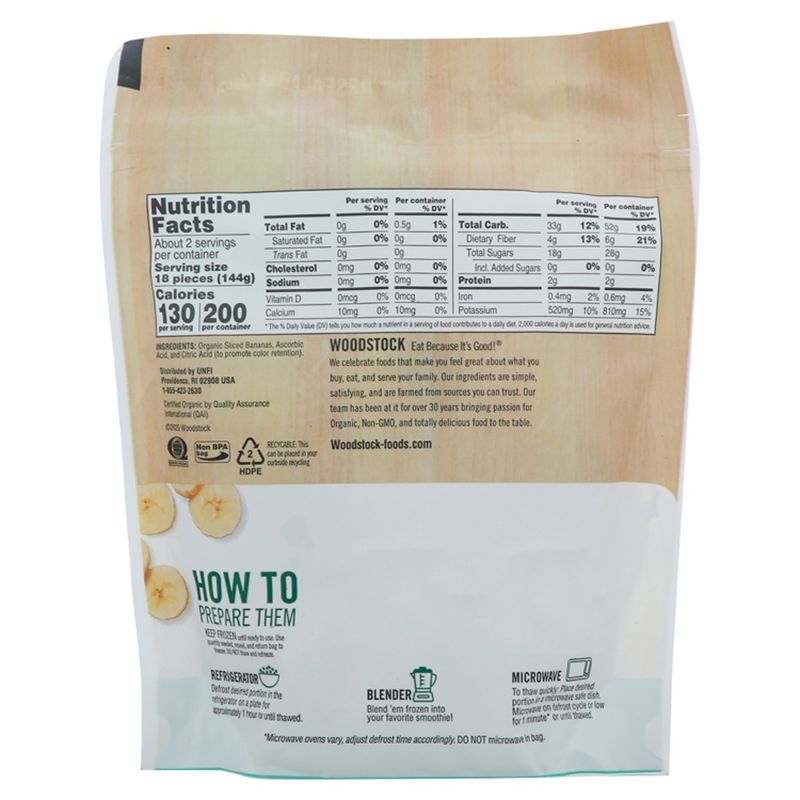 WOODSTOCK Organic Slices of Banana, 8 oz
