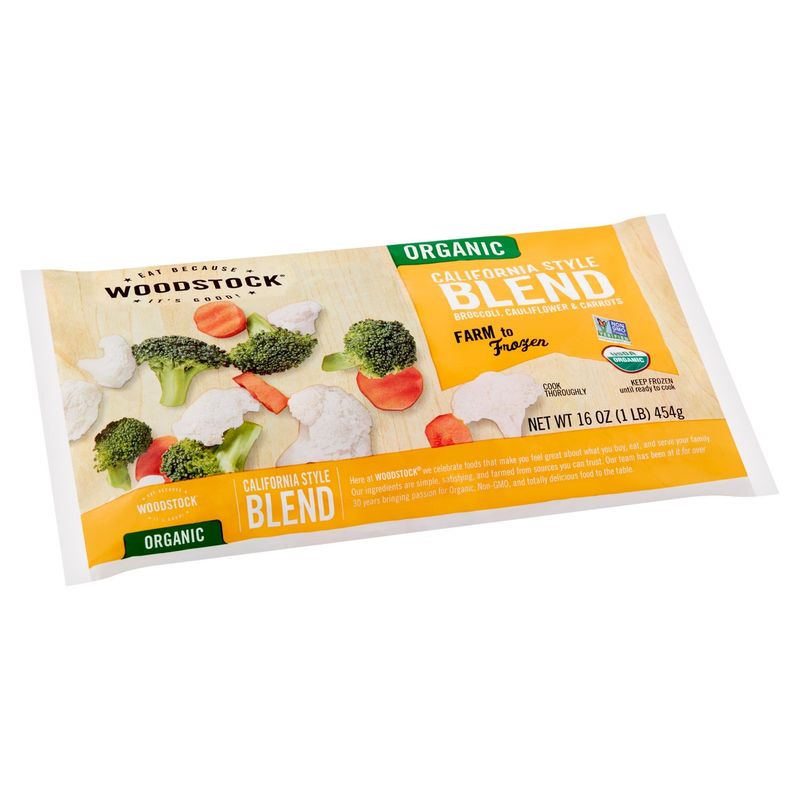 Woodstock Organic California Style Blend Broccoli, Cauliflower &amp; Carrots, 16 oz
