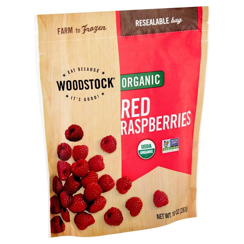 Woodstock Organic Red Raspberries, 10 oz