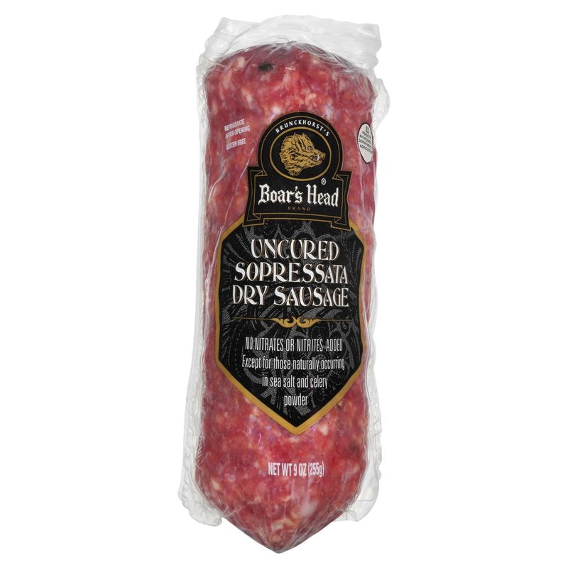 Boar's Head Uncured Sopressata Dry Sausage, 9 oz