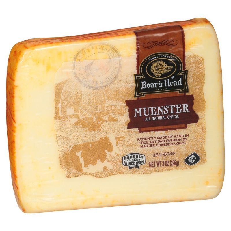 Boar's Head Muenster All Natural Cheese, 8 oz