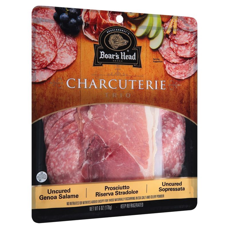 Boar's Head Charcuterie Trio: Genoa Salame, Prosciutto Riserva Stradolce &amp; Sopressata, 6 oz