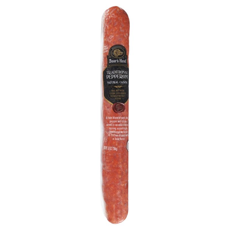 Boar's Head Natural Casing Traditional Pepperoni, 6.5 oz