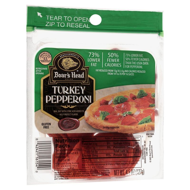 Boar's Head Turkey Pepperoni, 4.5 oz