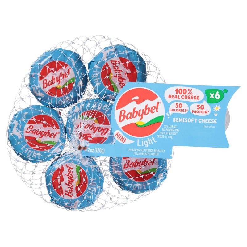 Babybel Mini Semisoft Cheese, 6 count, 4.2 oz