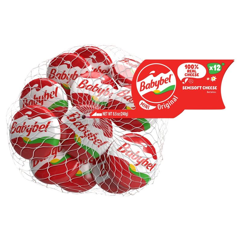 Babybel Original Mini Semisoft Cheese, 12 count, 8.5 oz