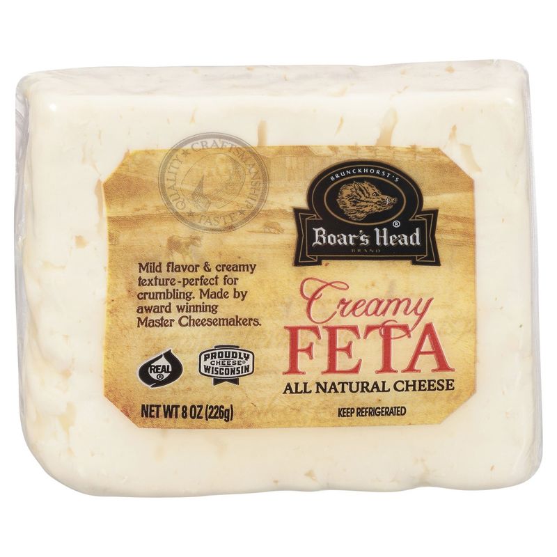 Boar's Head Creamy Feta All Natural Cheese, 8 oz