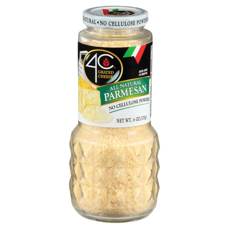 4C All Natural Parmesan Grated Cheese, 6 oz