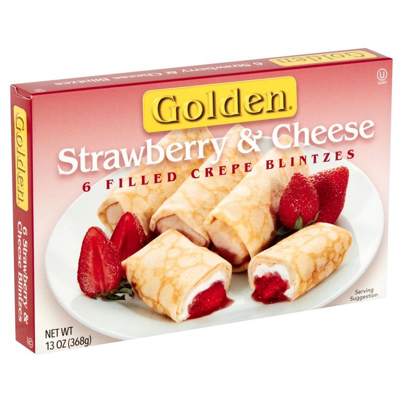 Golden Strawberry &amp; Cheese Filled Crepe Blintzes, 6 count, 13 oz
