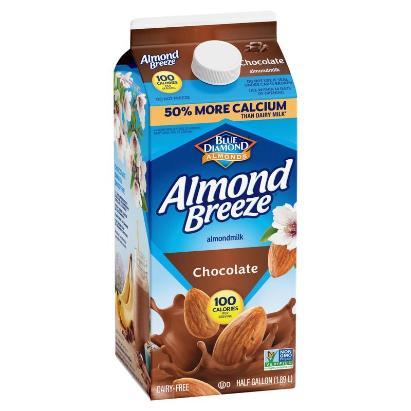 Blue Diamond Almonds Almond Breeze Chocolate Almondmilk, half gallon