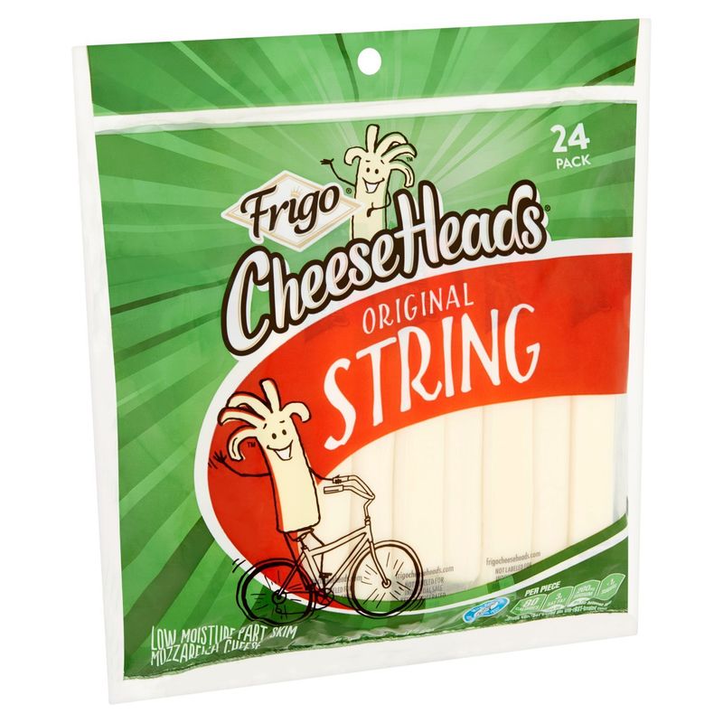 Frigo Cheese Heads Original String Mozzarella Cheese, 24 count, 24 oz