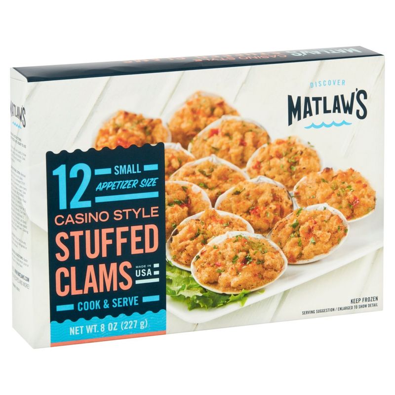 Matlaw's Casino Style Small Stuffed Clams, 12 count, 8 oz