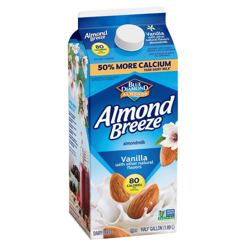 Blue Diamond Almonds Almond Breeze Vanilla Almondmilk, half gallon