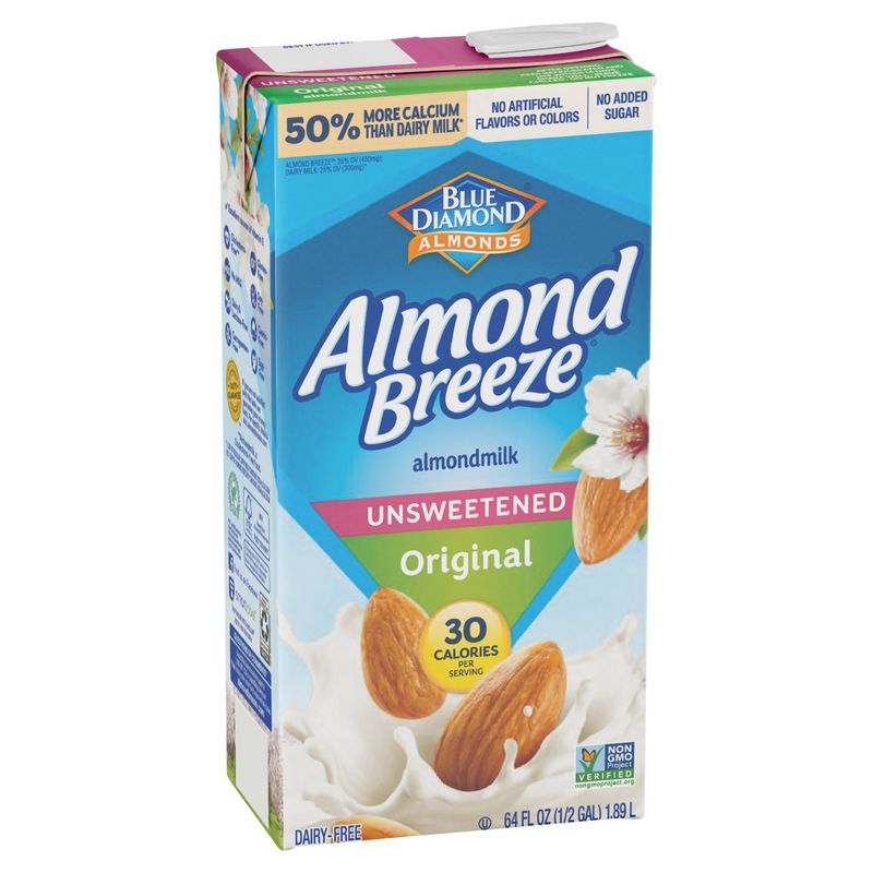 Blue Diamond Almonds Almond Breeze Unsweetened Original Almondmilk, 64 fl oz