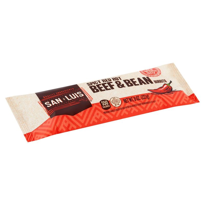 San Luis Spicy Red Hot Beef &amp; Bean Burrito, 8 oz
