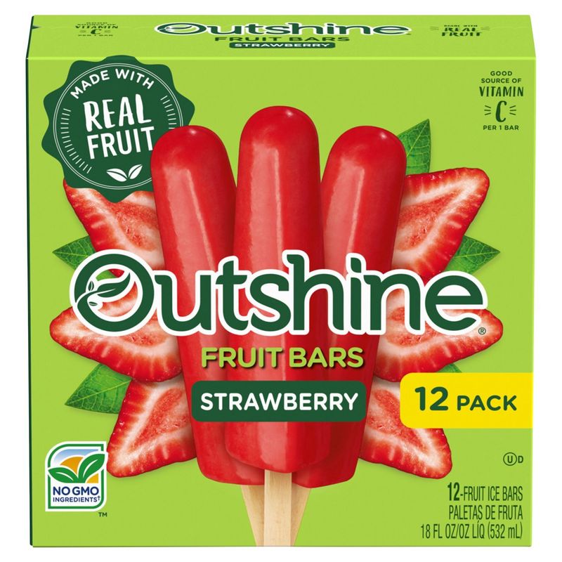 Outshine Strawberry Fruit Bars, 12 count, 18 fl oz