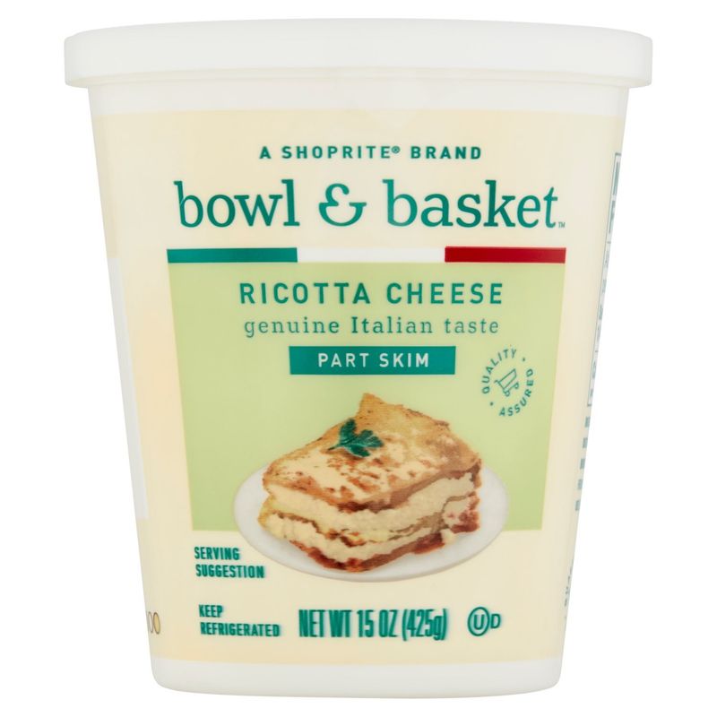 Bowl &amp; Basket Part Skim Ricotta Cheese, 15 oz