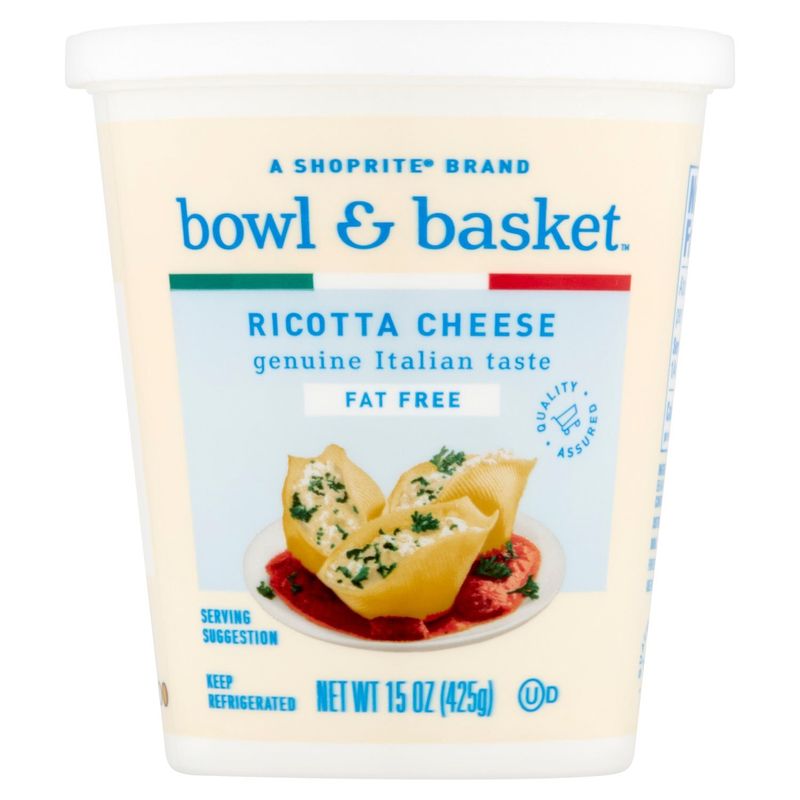 Bowl &amp; Basket Fat Free Ricotta Cheese, 15 oz
