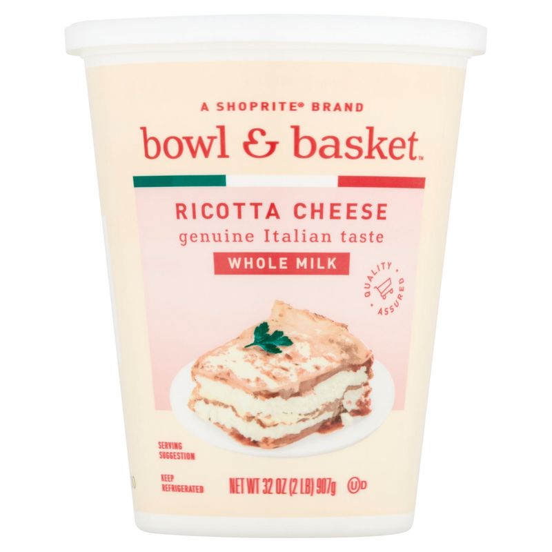 Bowl &amp; Basket Whole Milk Ricotta Cheese, 32 oz