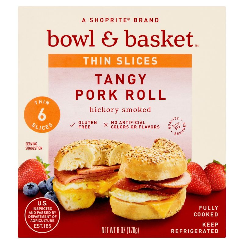 Bowl &amp; Basket Thin Slices Tangy Pork Roll, 6 count, 6 oz