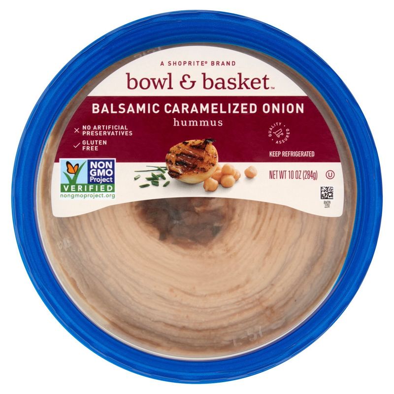 Bowl &amp; Basket Balsamic Caramelized Onion Hummus, 10 oz