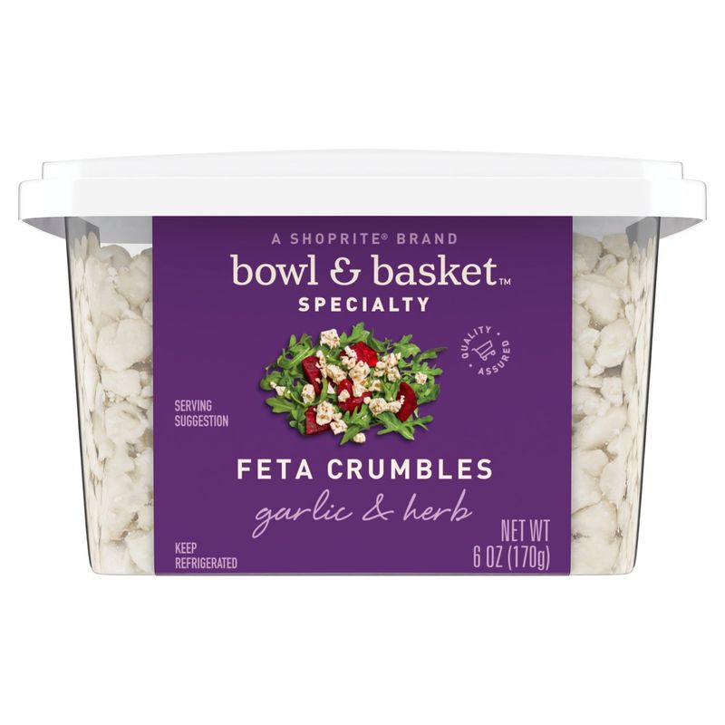 Bowl &amp; Basket Specialty Garlic &amp; Herb Feta Crumbles, 6 oz