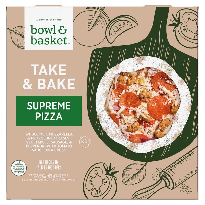 Bowl &amp; Basket Take &amp; Bake Supreme Pizza, 36.2 oz