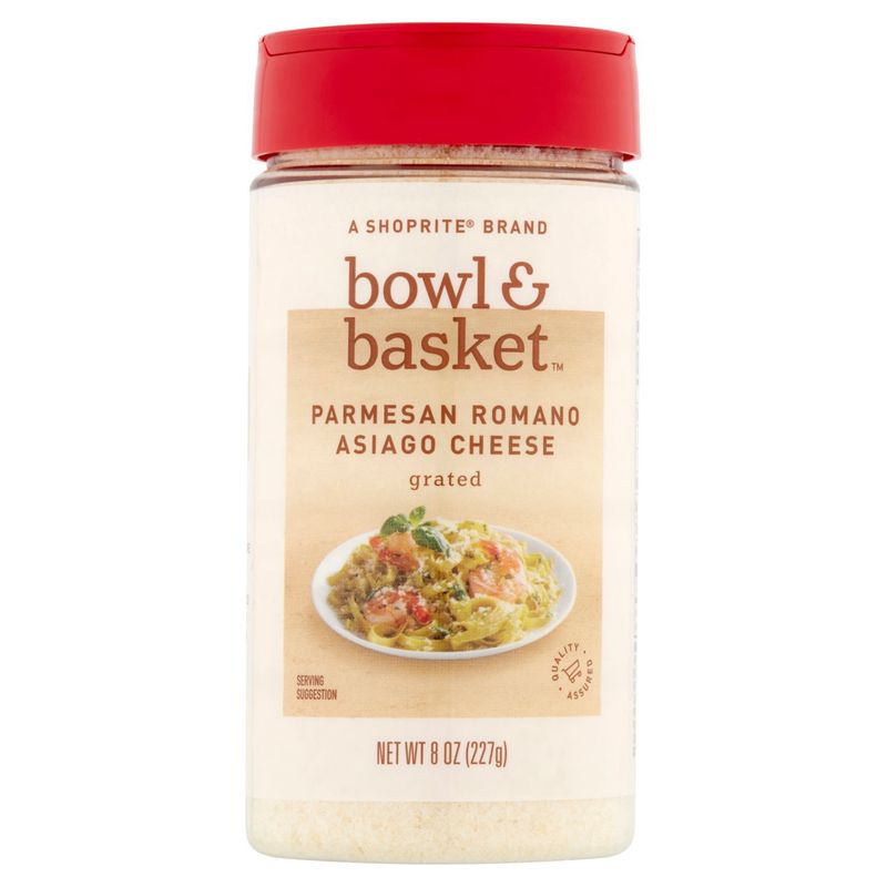 Bowl &amp; Basket Grated Parmesan Romano Asiago Cheese, 8 oz