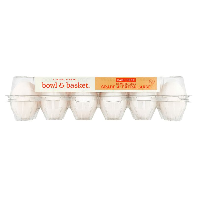 Bowl &amp; Basket Cage Free White Eggs, Extra Large, 12 count, 27 oz