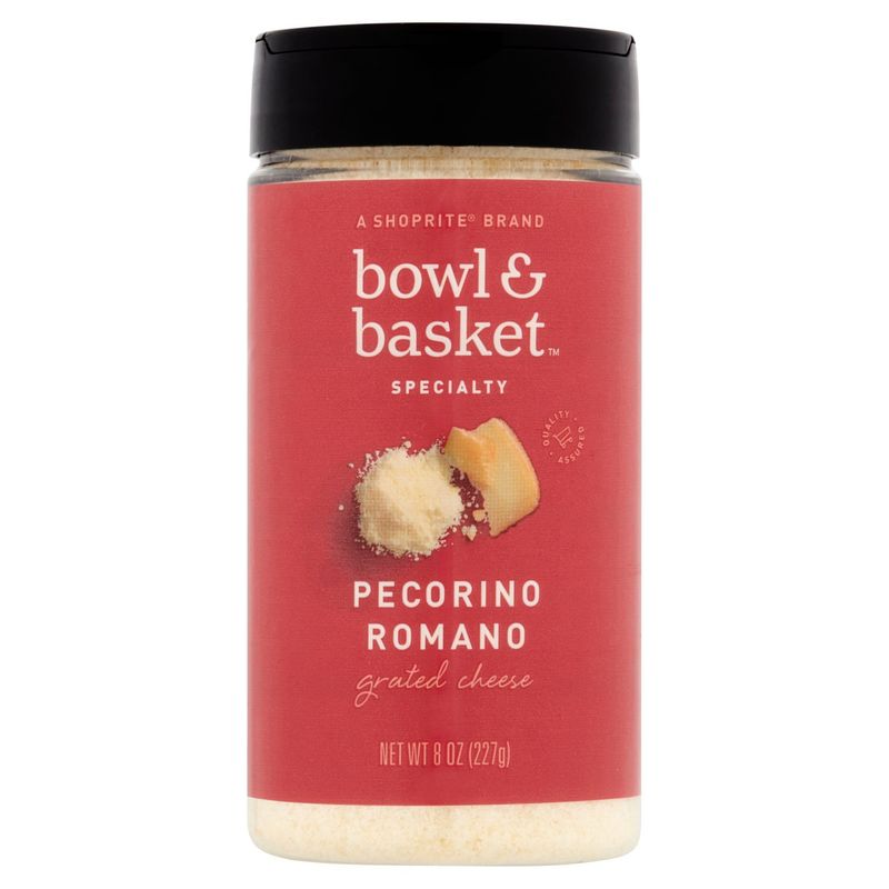 Bowl &amp; Basket Specialty Pecorino Romano Grated Cheese, 8 oz
