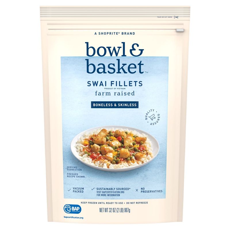 Bowl &amp; Basket Farm Raised Boneless &amp; Skinless Swai Fillets, 32 oz