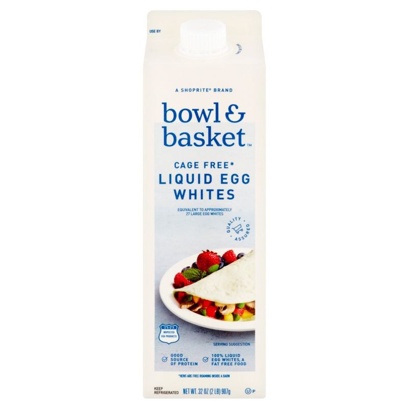 Bowl &amp; Basket Cage Free Liquid Egg Whites, 32 oz