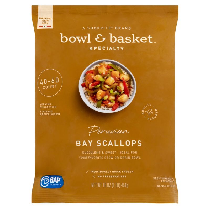 Bowl &amp; Basket Specialty Peruvian Bay Scallops, 16 oz