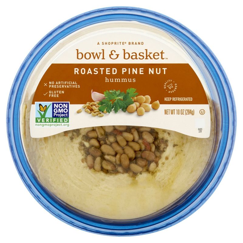Bowl &amp; Basket Roasted Pine Nut Hummus, 10 oz