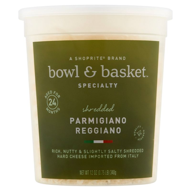 Bowl &amp; Basket Specialty Shredded Parmigiano Reggiano Cheese, 12 oz