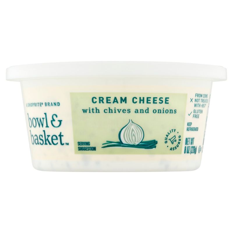 Bowl &amp; Basket Cream Cheese with Chives and Onions, 8 oz