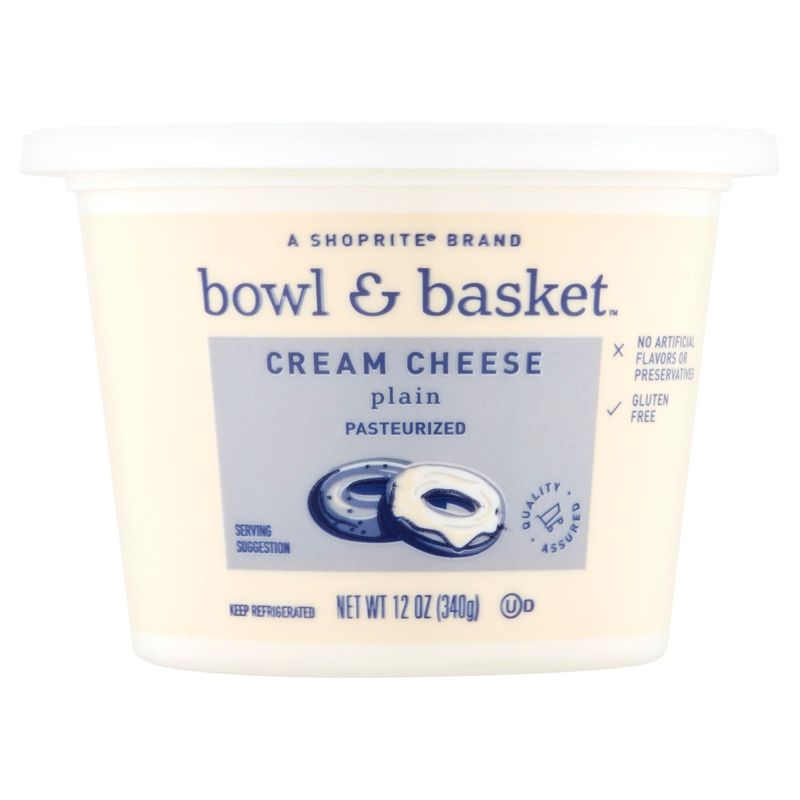Bowl &amp; Basket Plain Cream Cheese, 12 oz