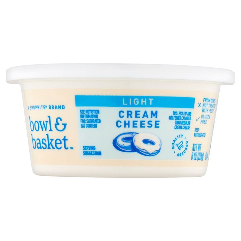 Bowl &amp; Basket Light Cream Cheese, 8 oz