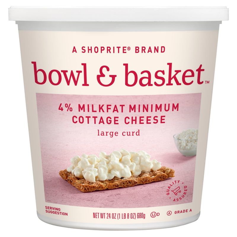 Bowl &amp; Basket Large Curd 4% Milkfat Minimum Cottage Cheese, 24 oz