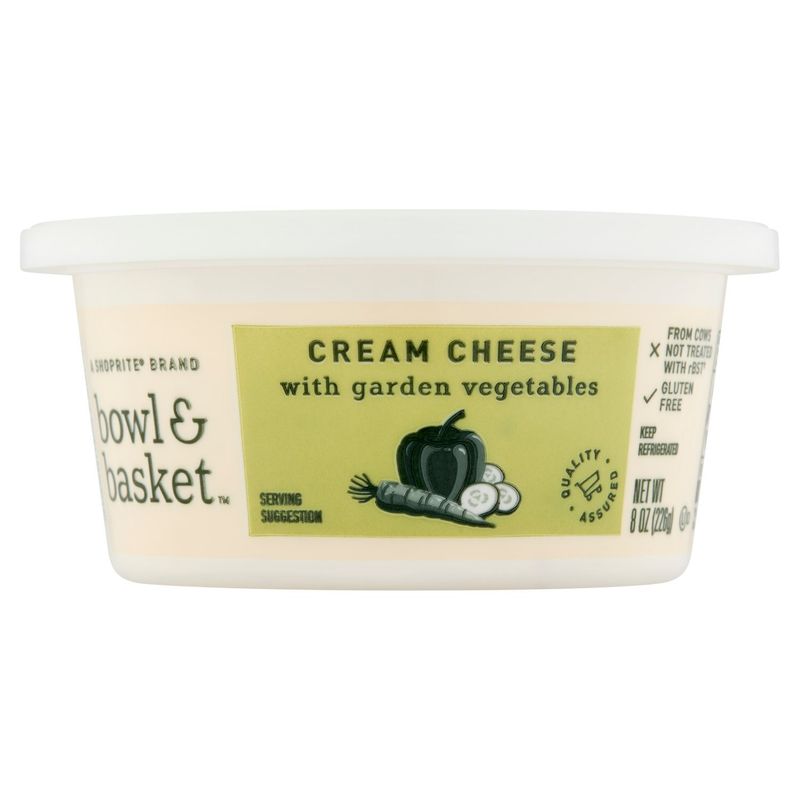 Bowl &amp; Basket Cream Cheese with Garden Vegetables, 8 oz