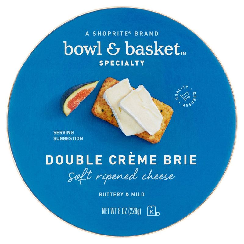 Bowl &amp; Basket Specialty Double Crème Brie Soft Ripened Cheese, 8 oz