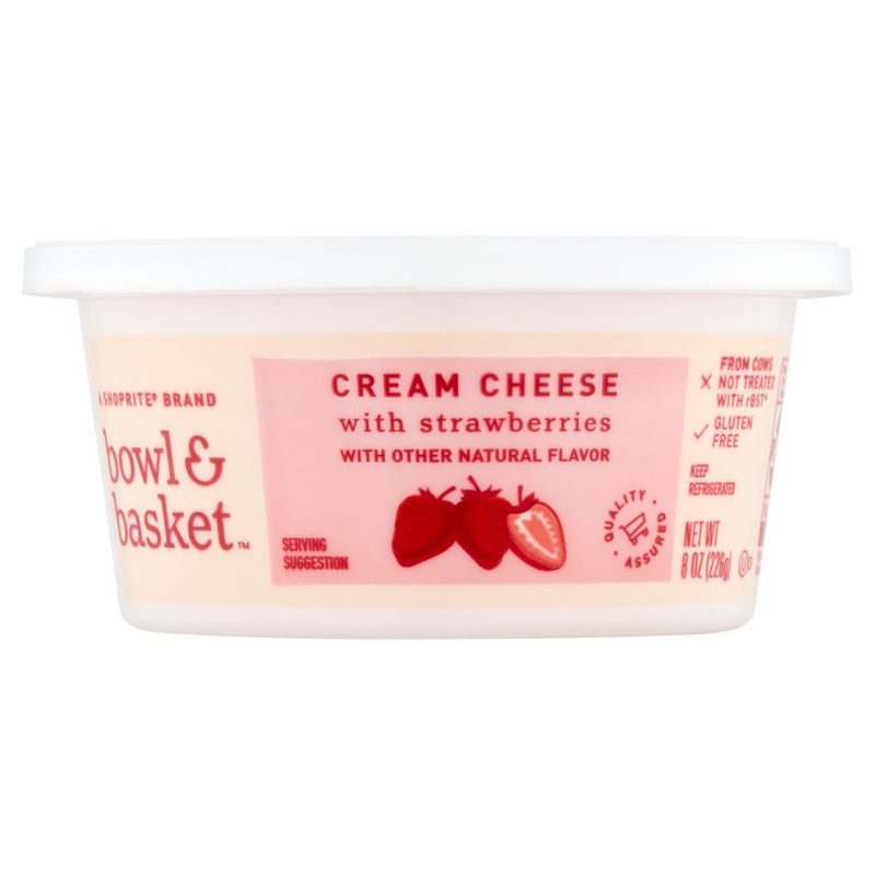 Bowl &amp; Basket Cream Cheese with Strawberries, 8 oz