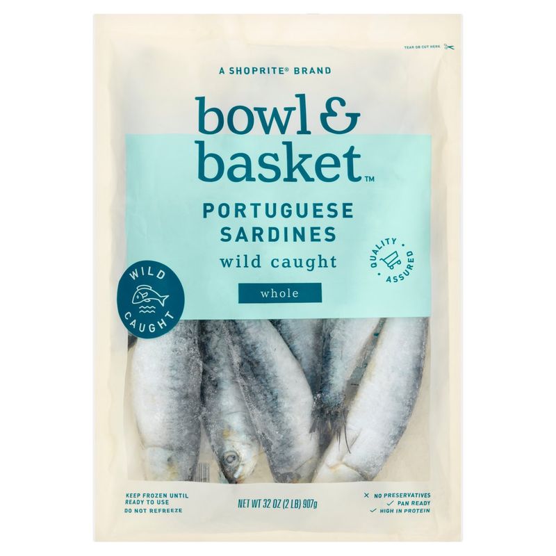 Bowl &amp; Basket Wild Caught Whole Portuguese Sardines 32 oz