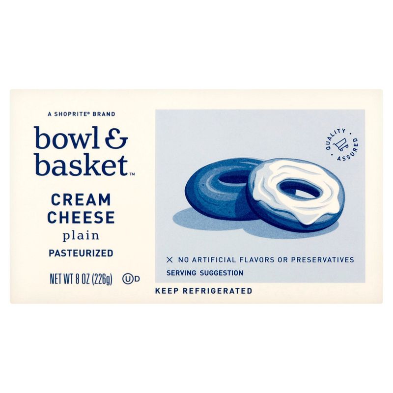 Bowl &amp; Basket Plain Cream Cheese, 8 oz