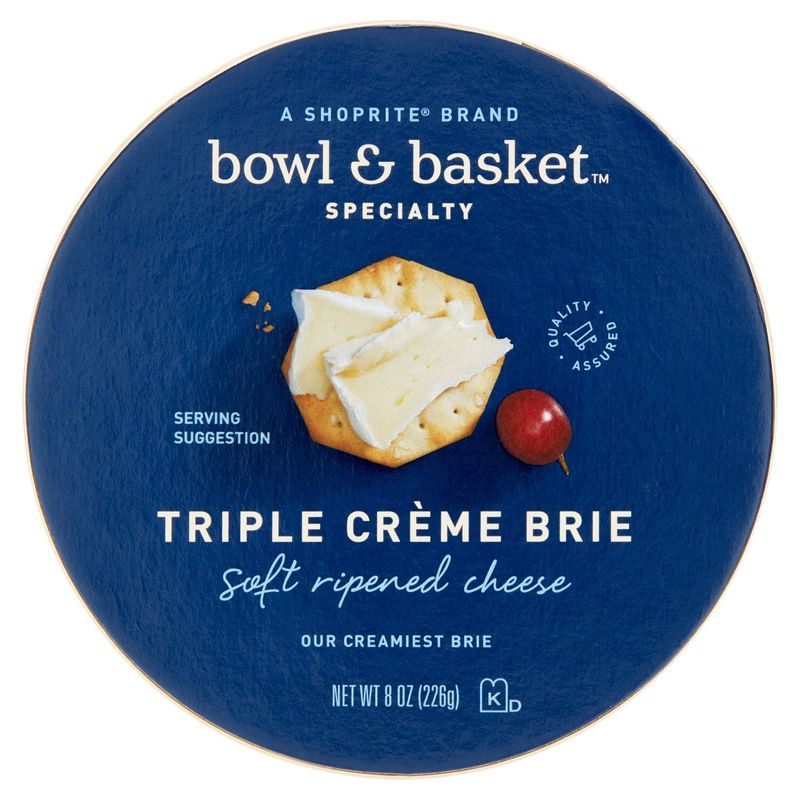 Bowl &amp; Basket Specialty Triple Crème Brie Soft Ripened Cheese, 8 oz