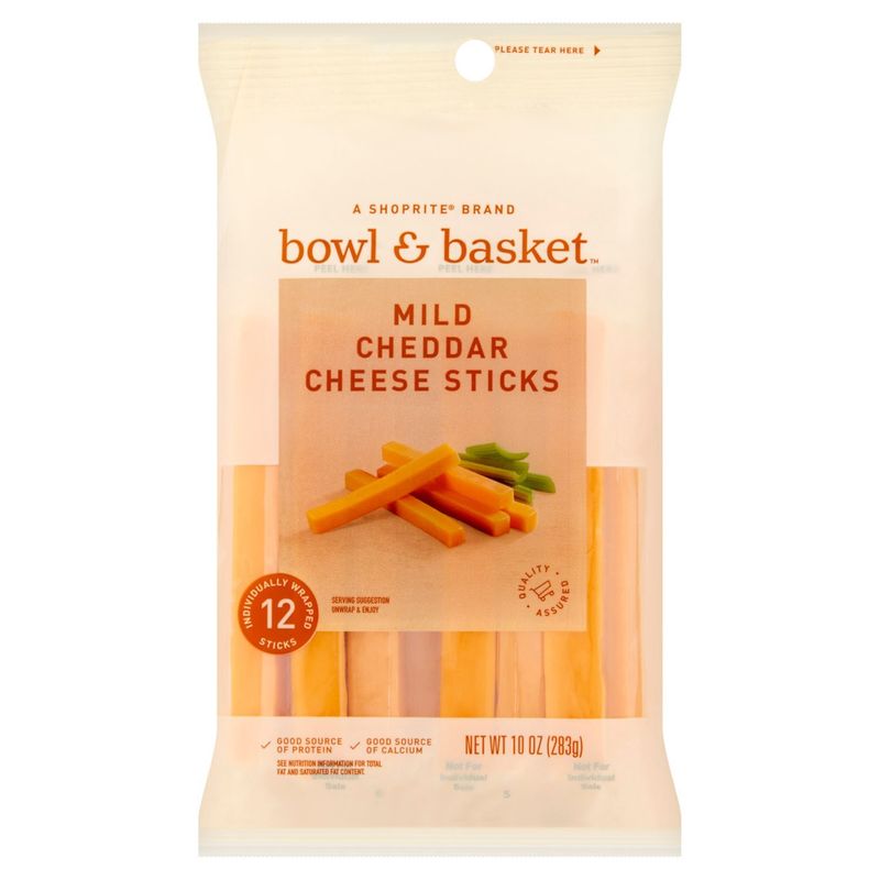 Bowl &amp; Basket Mild Cheddar Cheese Sticks, 12 count, 10 oz