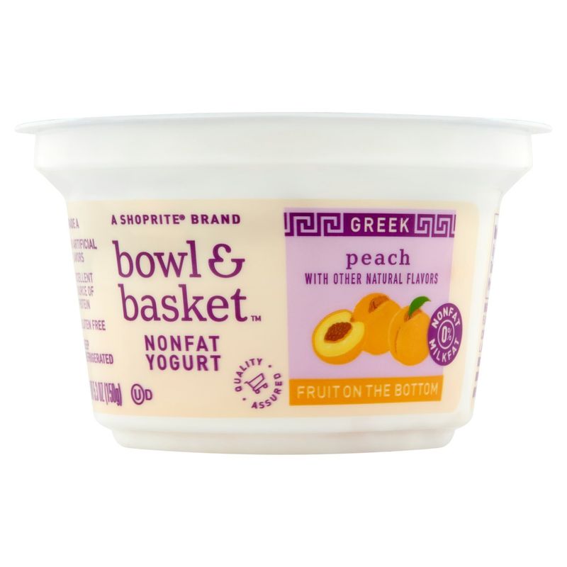 Bowl &amp; Basket Fruit on the Bottom Greek Peach Nonfat Yogurt, 5.3 oz