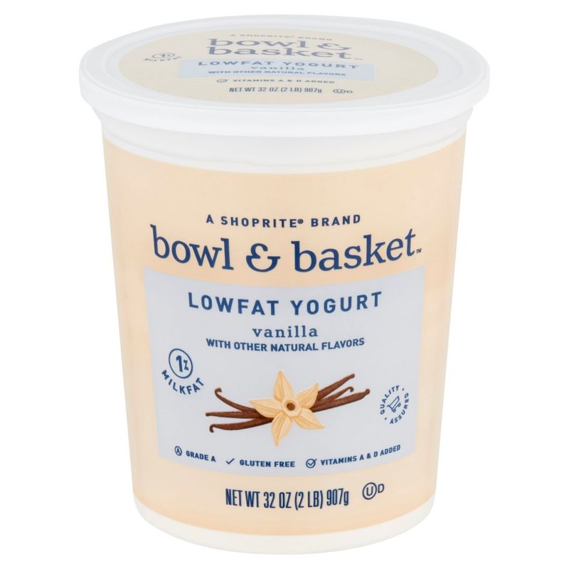 Bowl &amp; Basket Vanilla Lowfat Yogurt, 32 oz